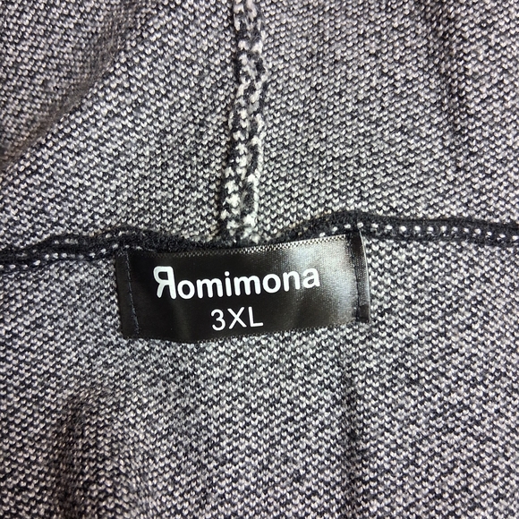 Romimona Black and White Knit Cardigan Size 3XL - Picture 2 of 16